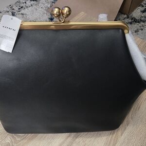 Coach Black Leather Women's Bag